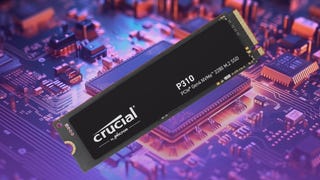 Crucial P310 2TB M.2 on a motherboard background